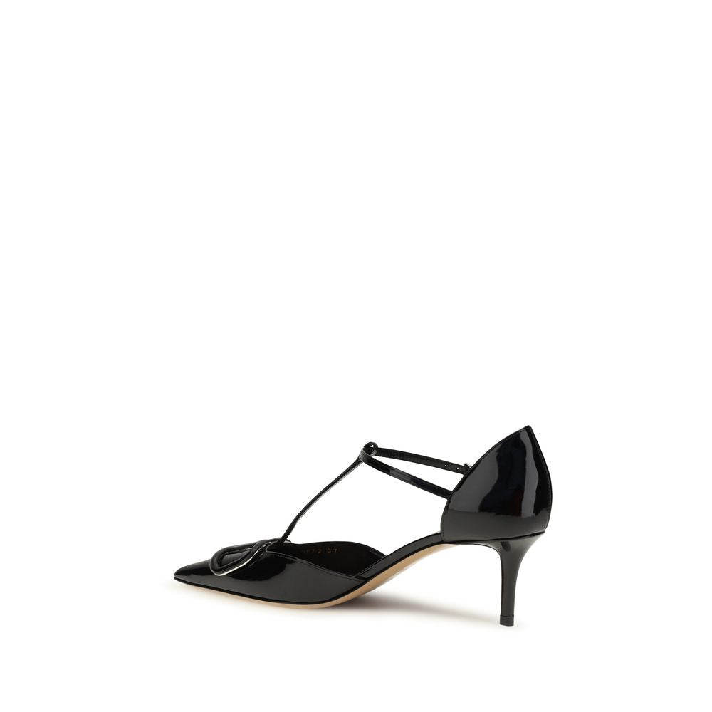 Valentino Garavani Schwarze Pumps aus Kalbsleder Bos Taurus mit hohem Absatz-3