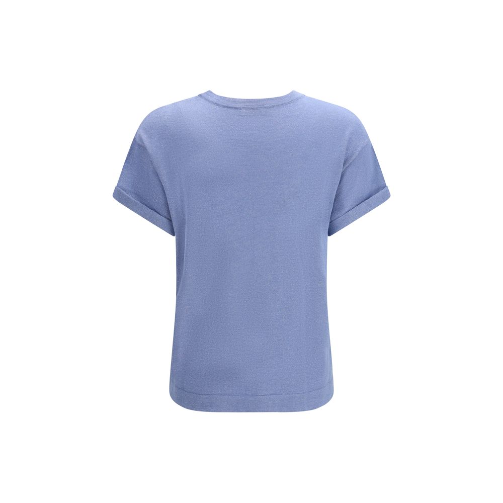 Brunello Cucinelli Blue Nylon T-Shirt-2