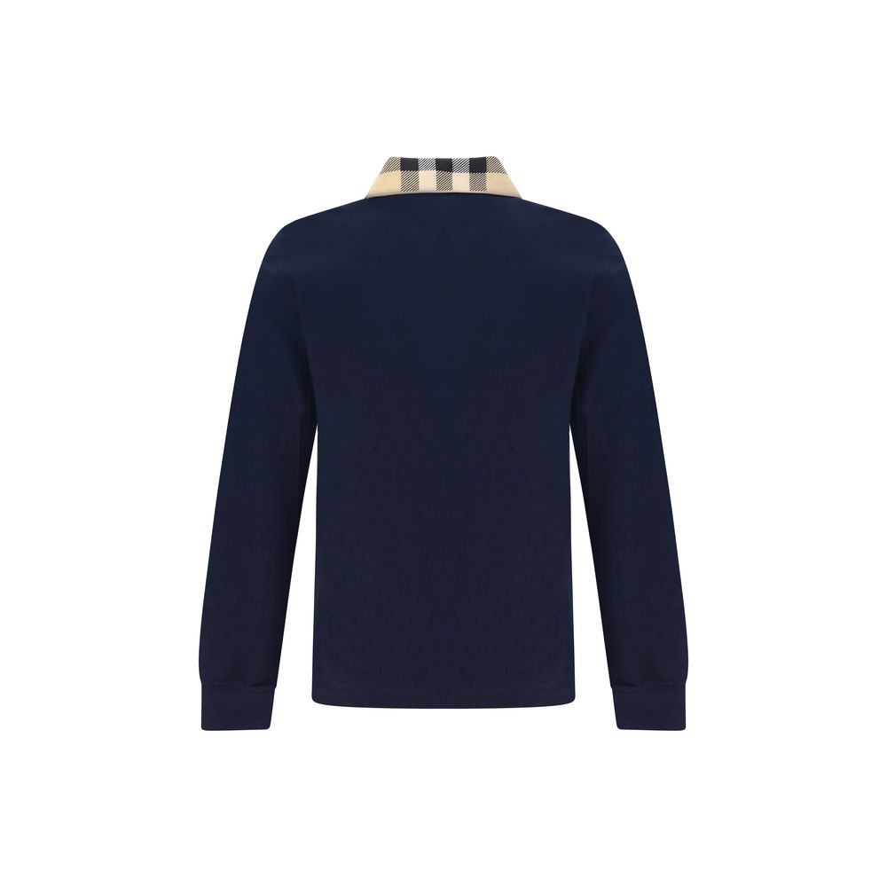 Burberry Blue Cotton Polo Shirt-2