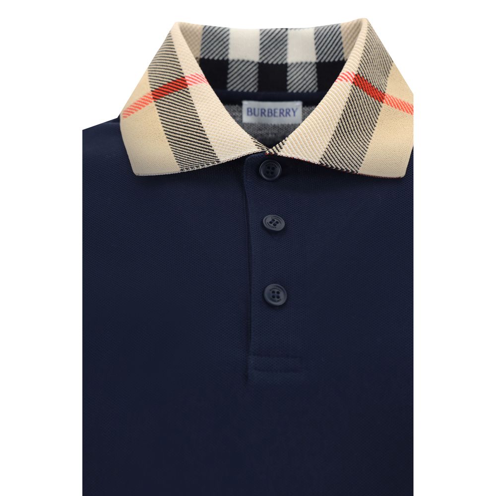 Burberry Blue Cotton Polo Shirt-3