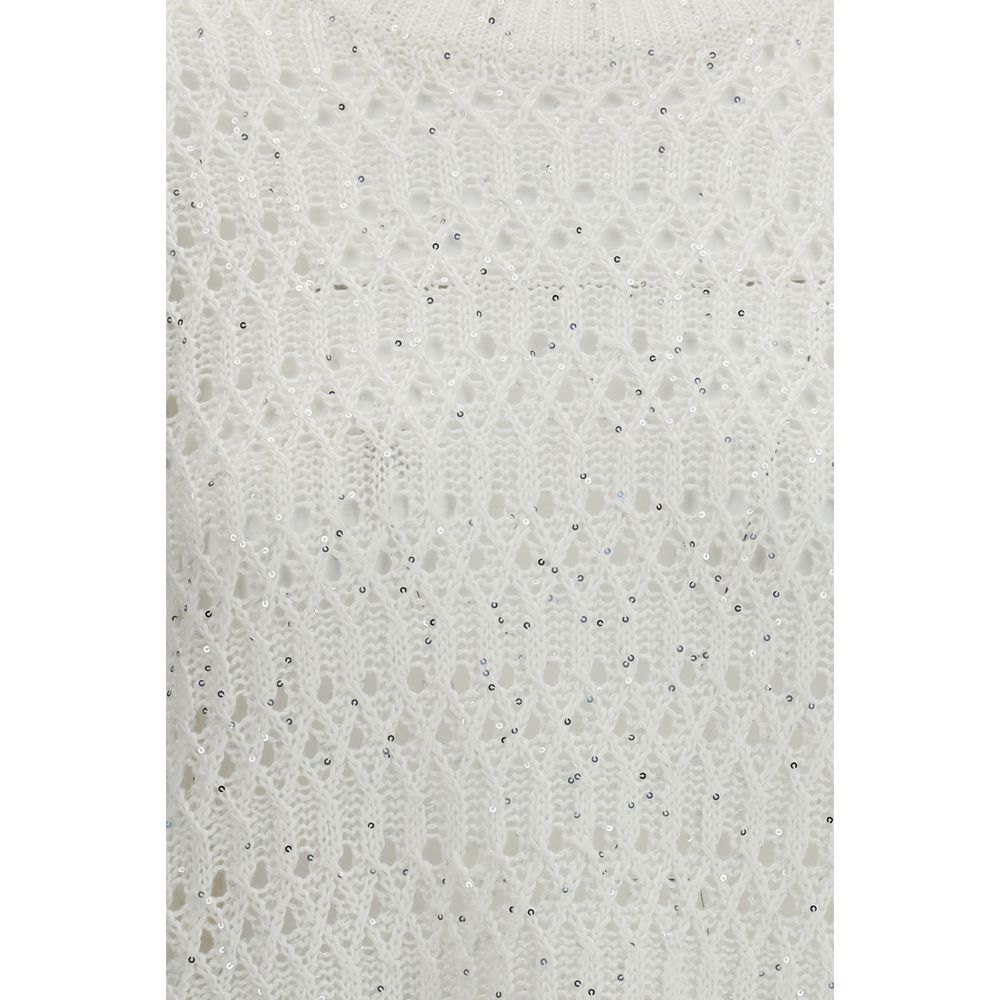 Brunello Cucinelli Weißes Seiden-Sweatshirt-3