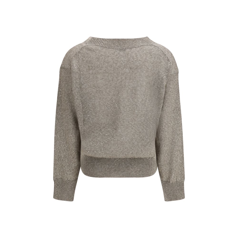 Brunello Cucinelli Brown linen sweatshirt-2