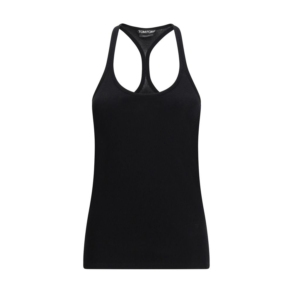 Tom Ford Schwarze Seiden-Tanktops