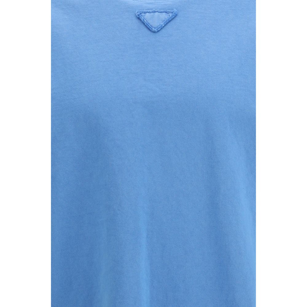 Prada Blaues Baumwoll-T-Shirt-3