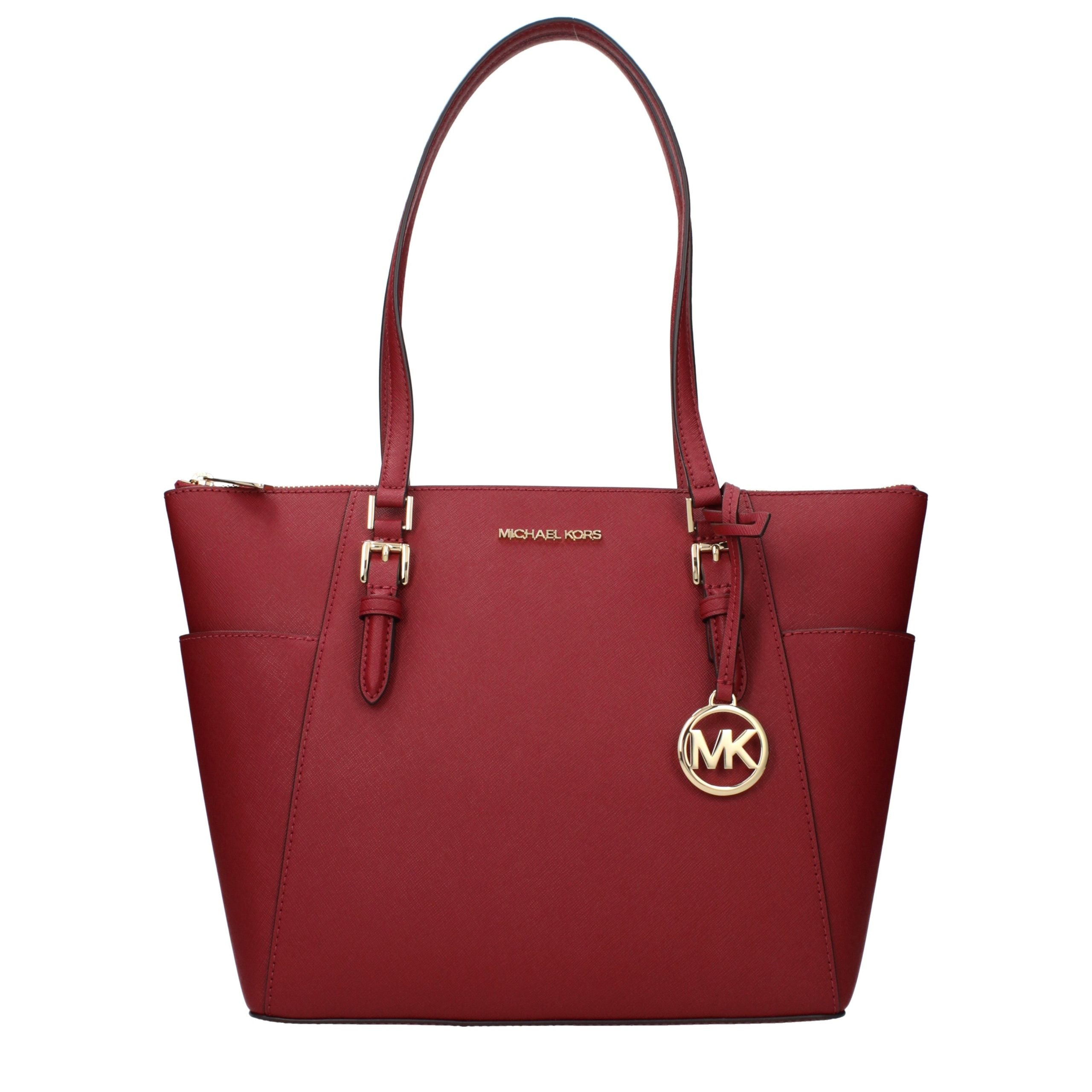 Michael Kors Rote Leder Schultertasche-1