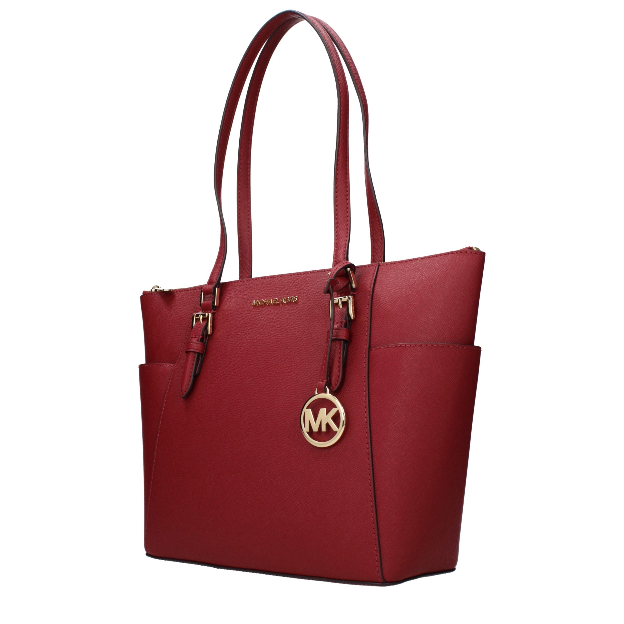 Michael Kors Rote Leder Schultertasche-2