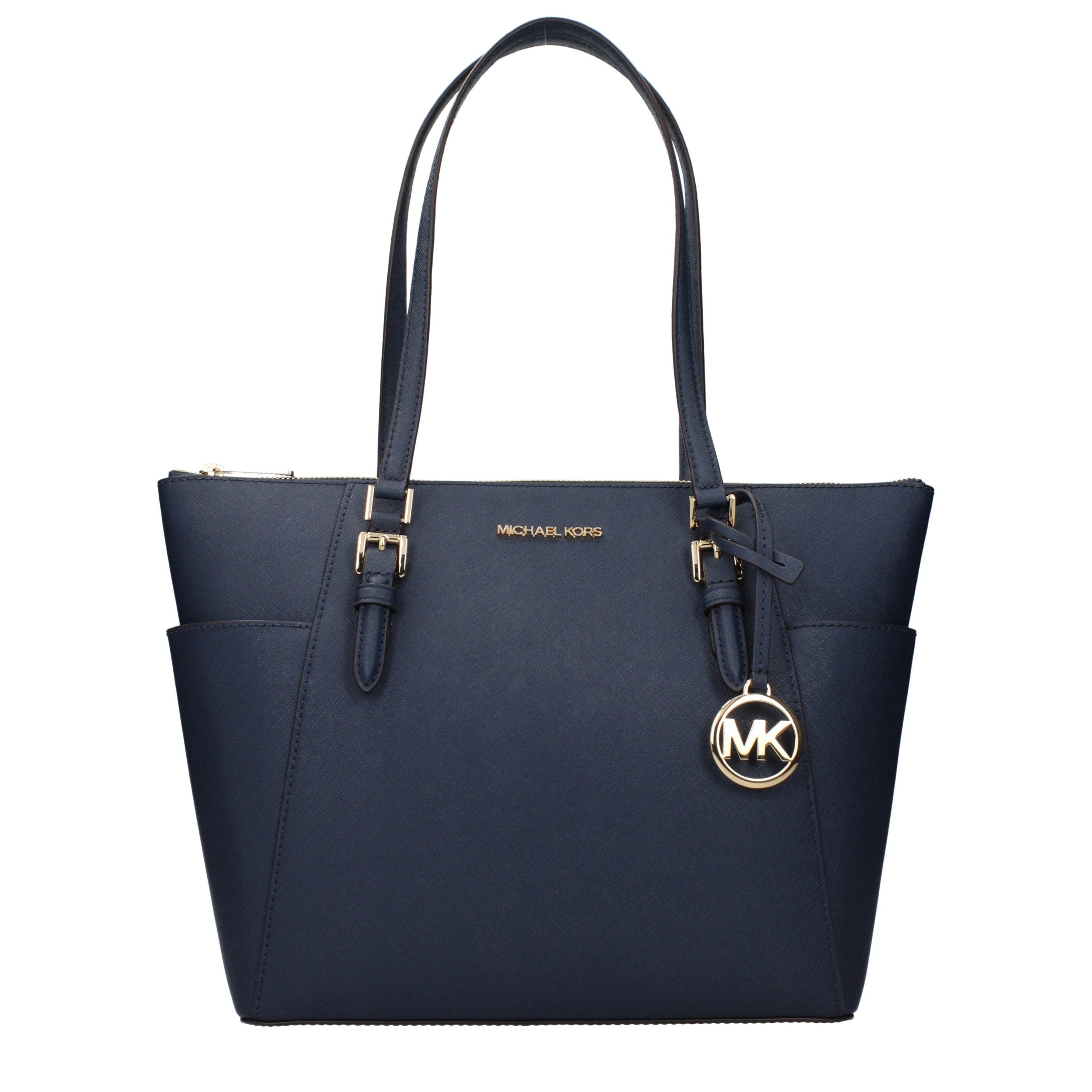 Michael Kors Schultertasche aus blauem Leder-1