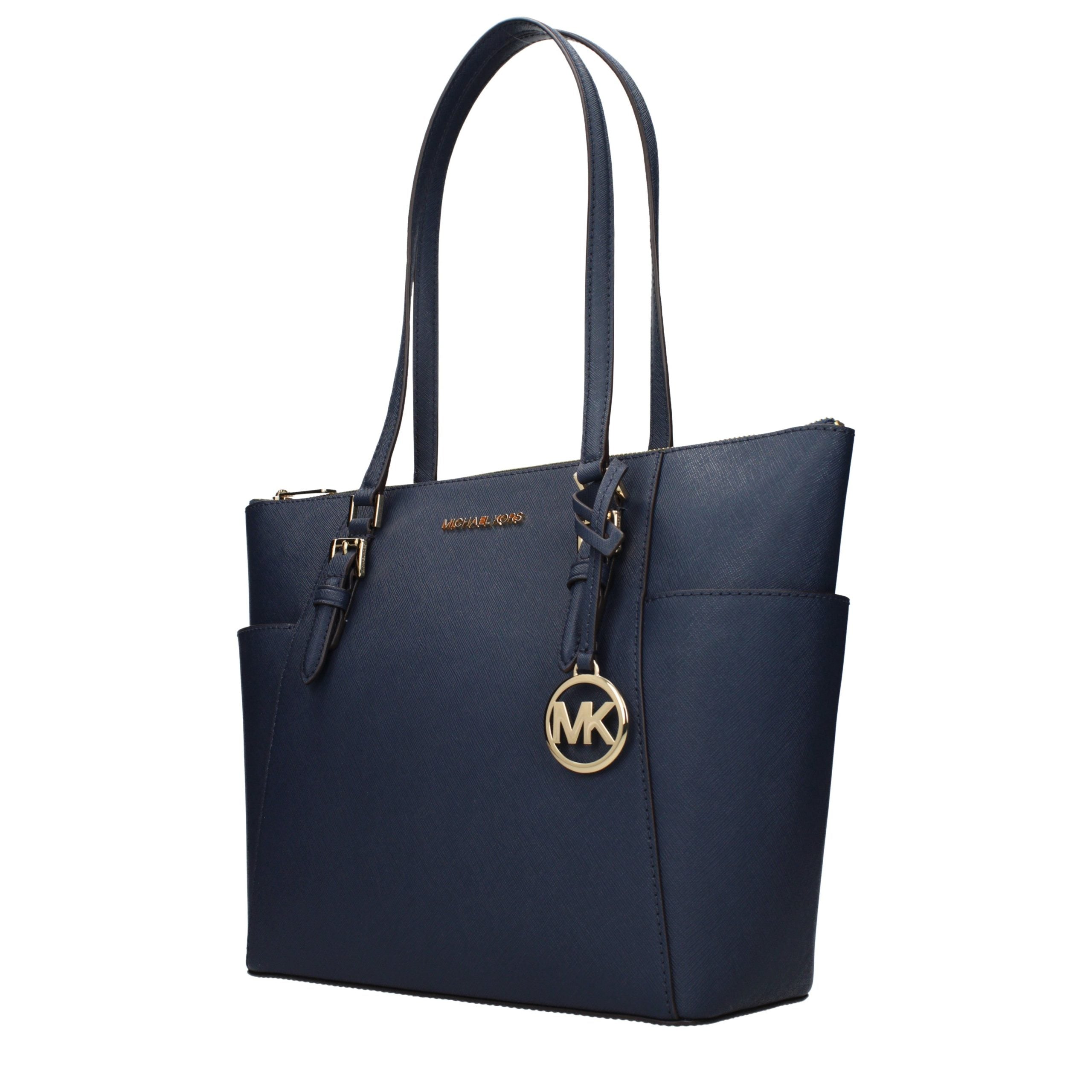Michael Kors Schultertasche aus blauem Leder-2