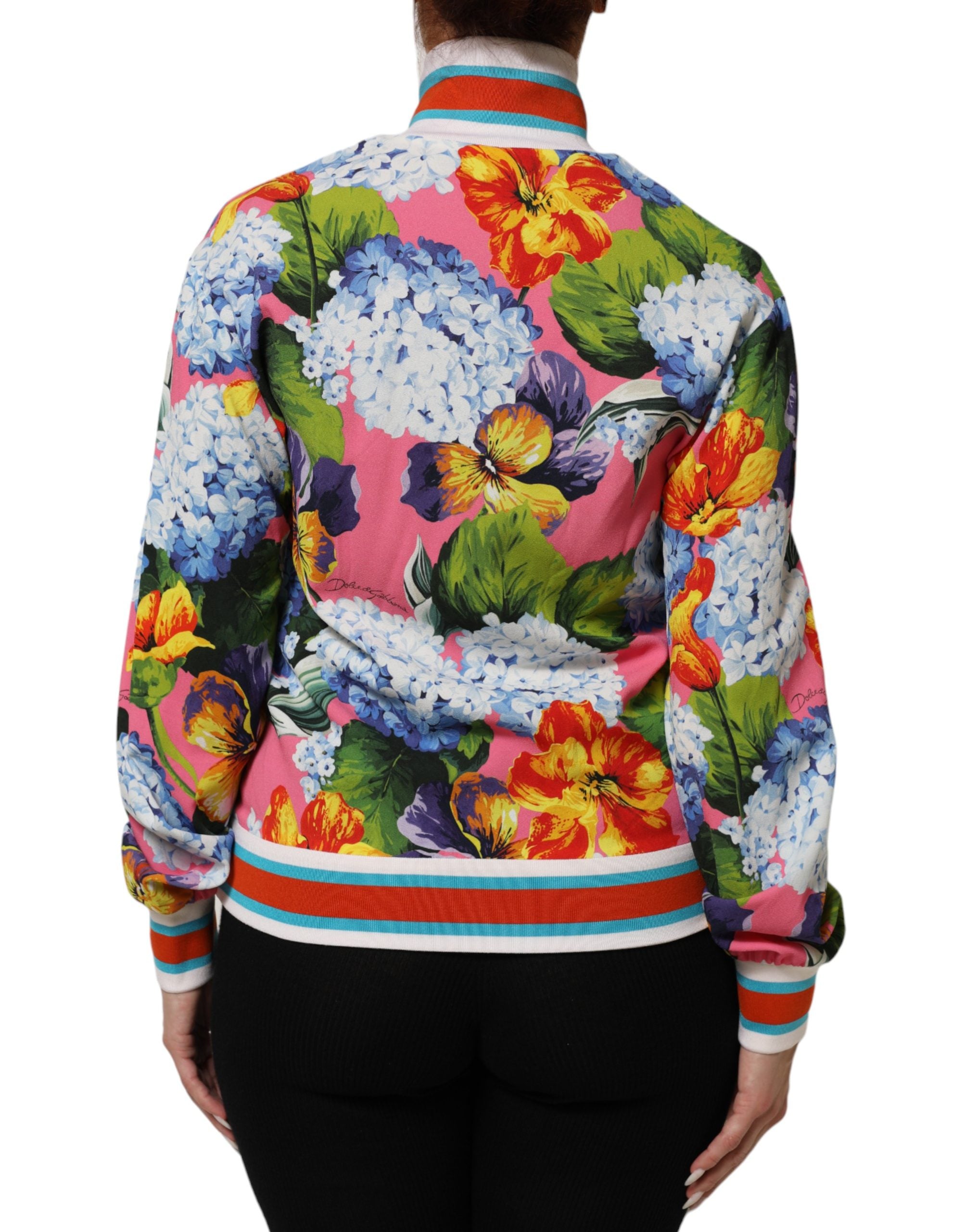 Dolce & Gabbana Multicolor Floral Print Zip Cardigan-4