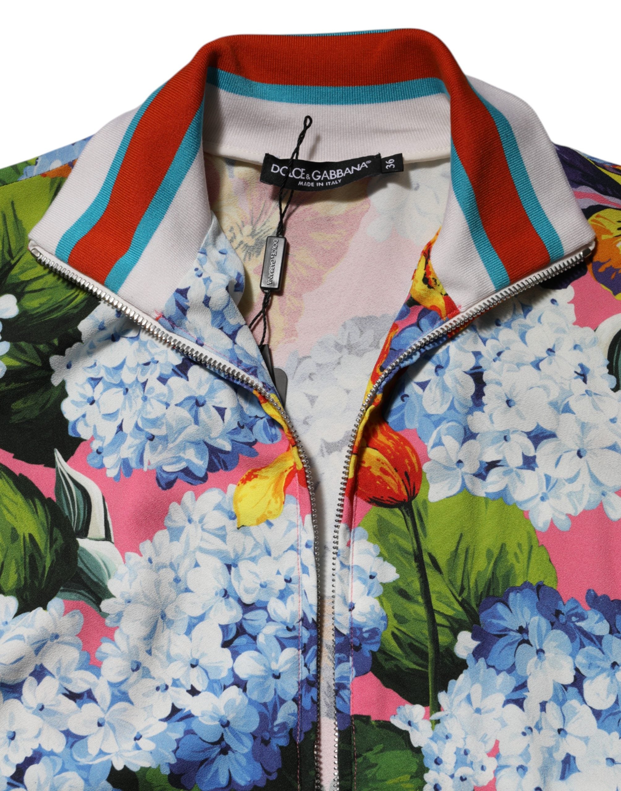 Dolce & Gabbana Multicolor Floral Print Zip Cardigan-7