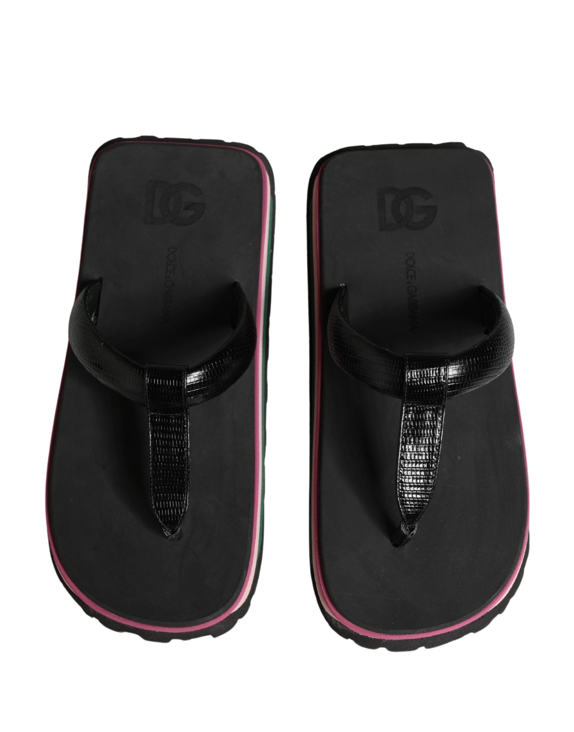 Dolce & Gabbana Multicolor Rubber Chunky Flip-Flop Sandals-4