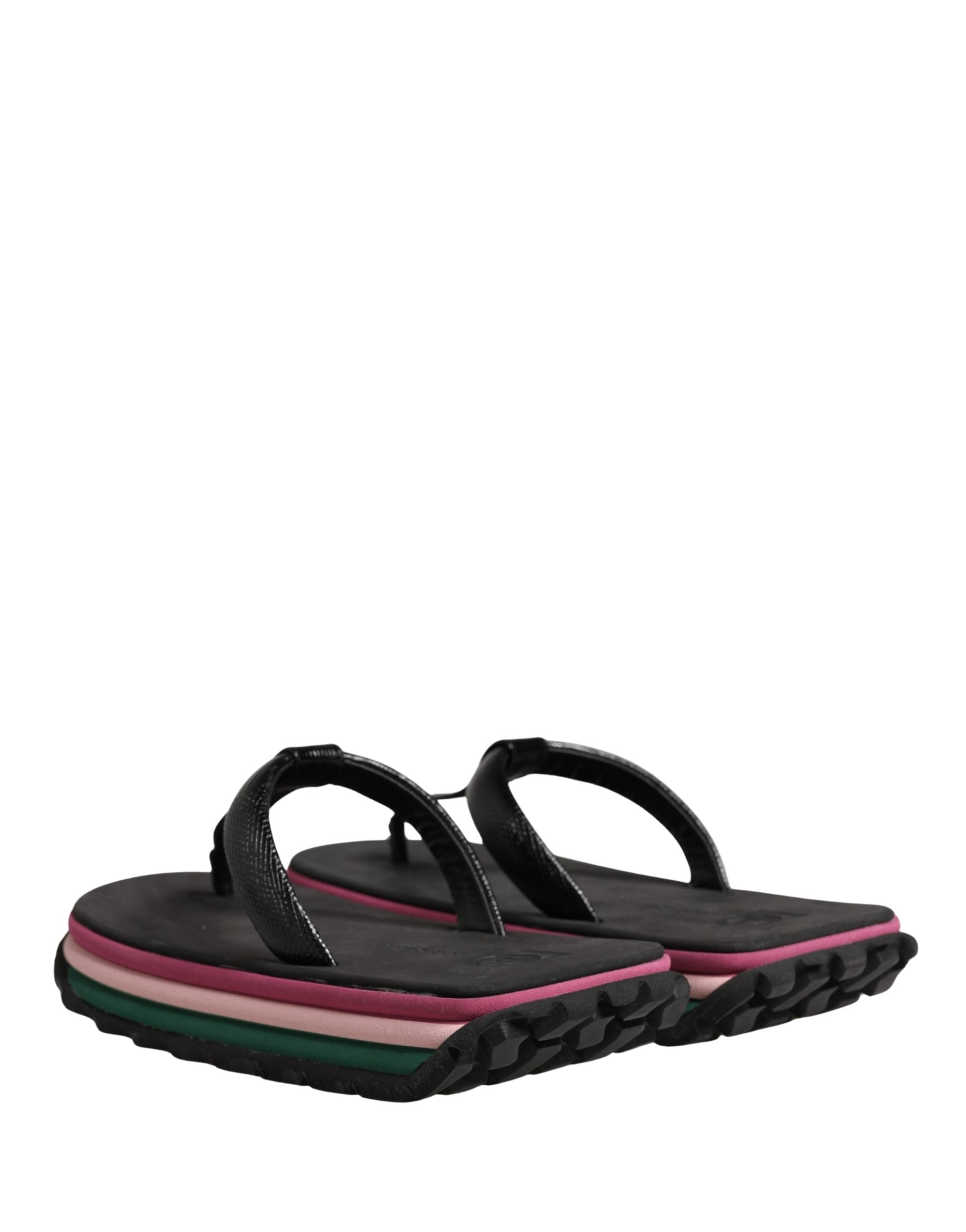 Dolce & Gabbana Multicolor Rubber Chunky Flip-Flop Sandals-6