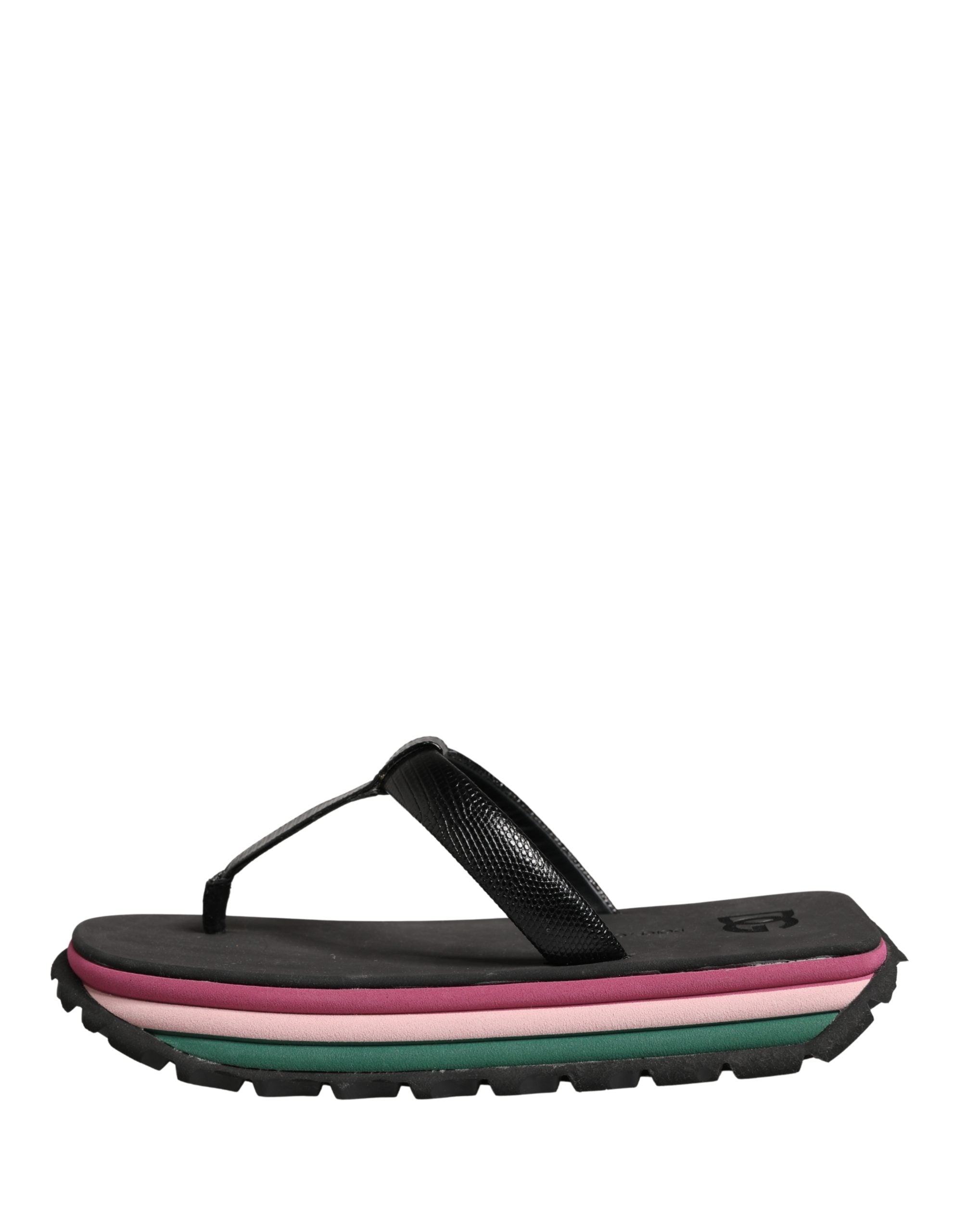 Dolce & Gabbana Multicolor Rubber Chunky Flip-Flop Sandals-7