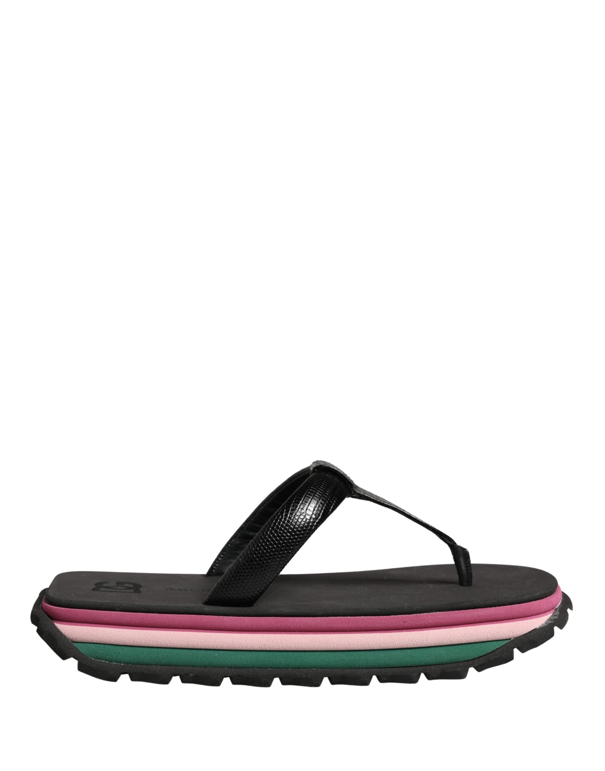 Dolce & Gabbana Multicolor Rubber Chunky Flip-Flop Sandals-1