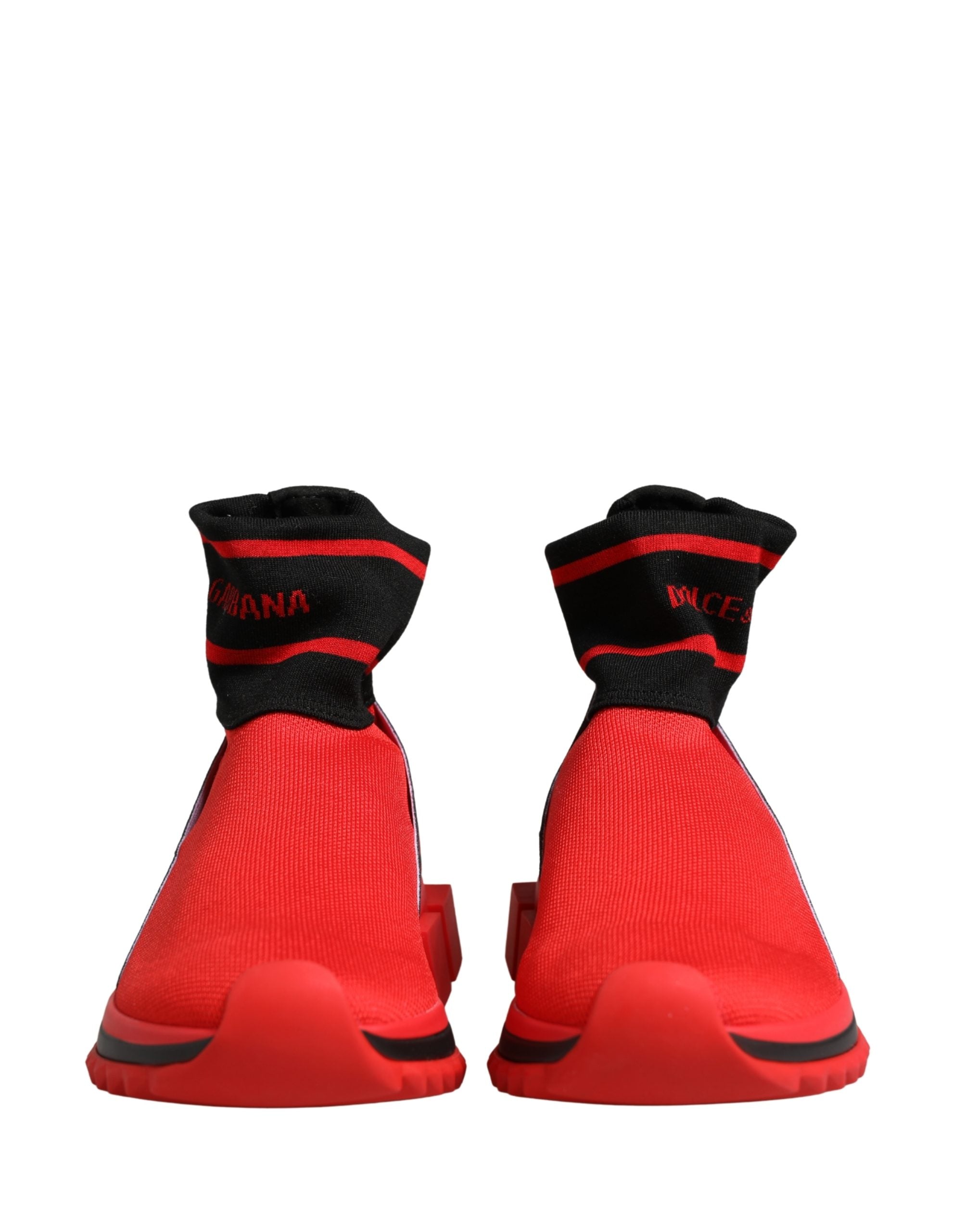 Dolce & Gabbana Red Black Sorrento Sock Sneakers Shoes-3