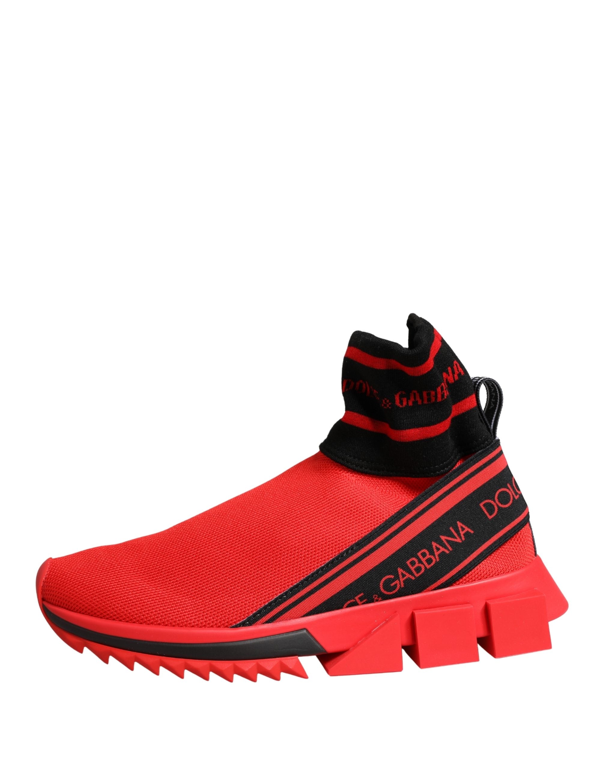Dolce & Gabbana Red Black Sorrento Sock Sneakers Shoes-7