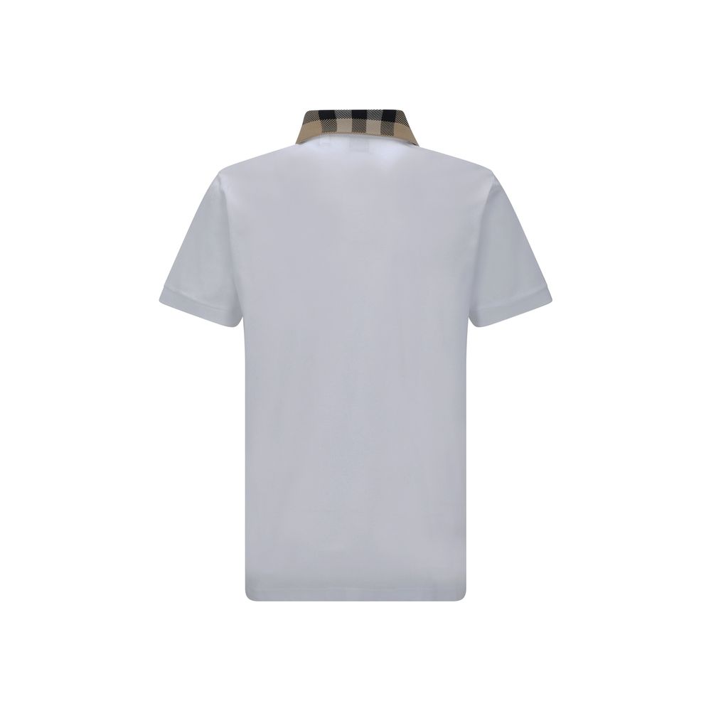 Burberry Weißes Poloshirt aus Baumwolle-2