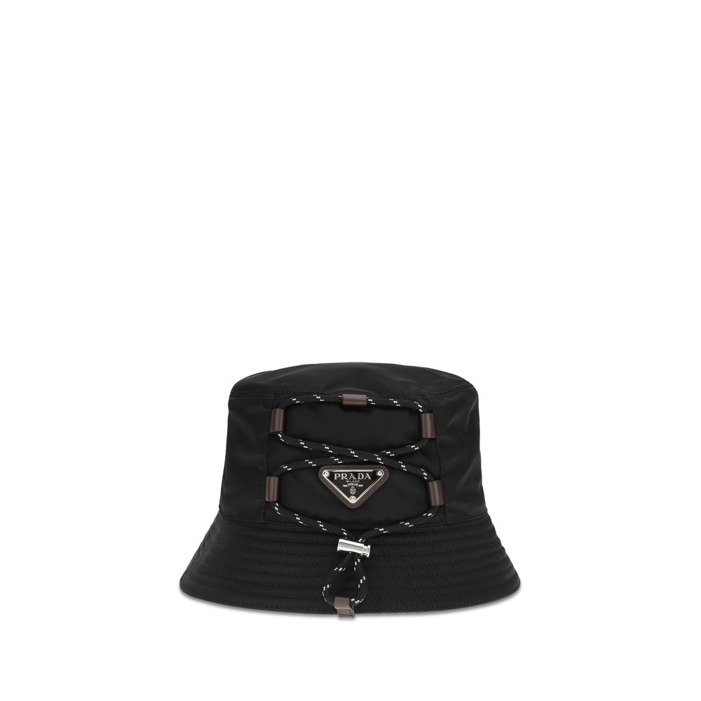 Prada Black Recycled Polyamide Bucket Hat-1