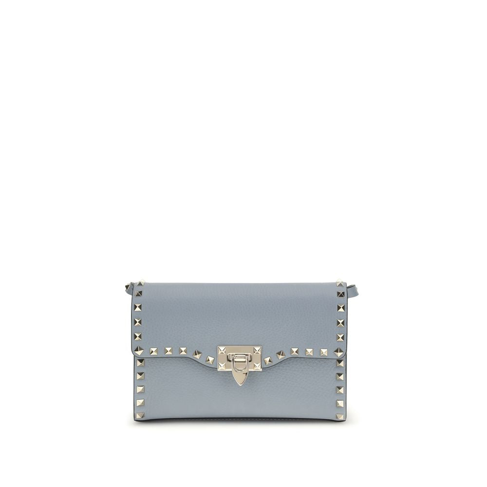 Valentino Garavani Schultertasche aus blauem Kalbsleder Bos Taurus-1