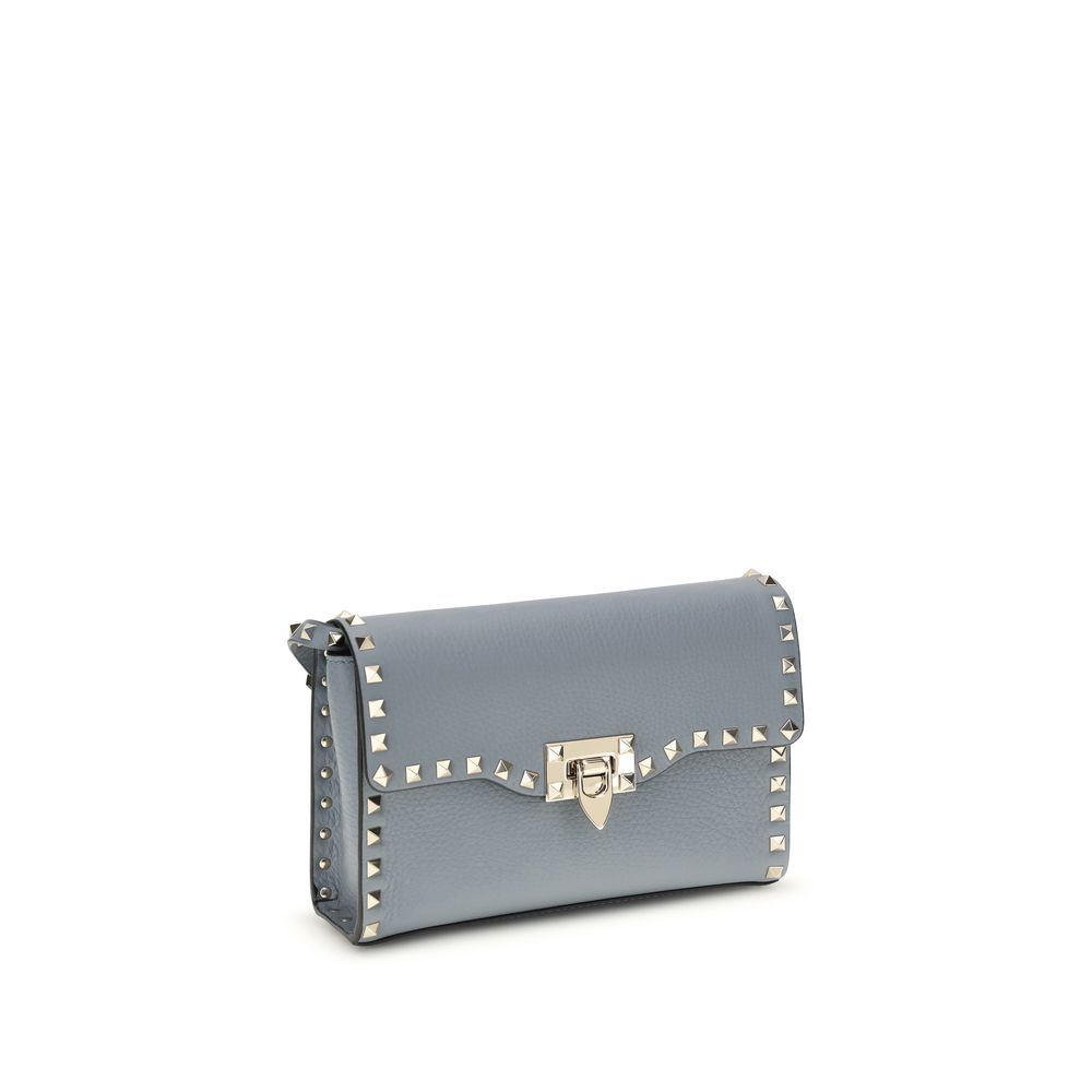 Valentino Garavani Schultertasche aus blauem Kalbsleder Bos Taurus-2