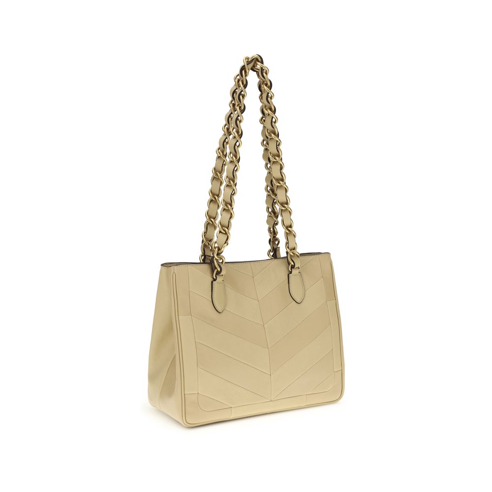 Valentino Garavani shoulder bag in gold-tone nappa leather / calfskin-3
