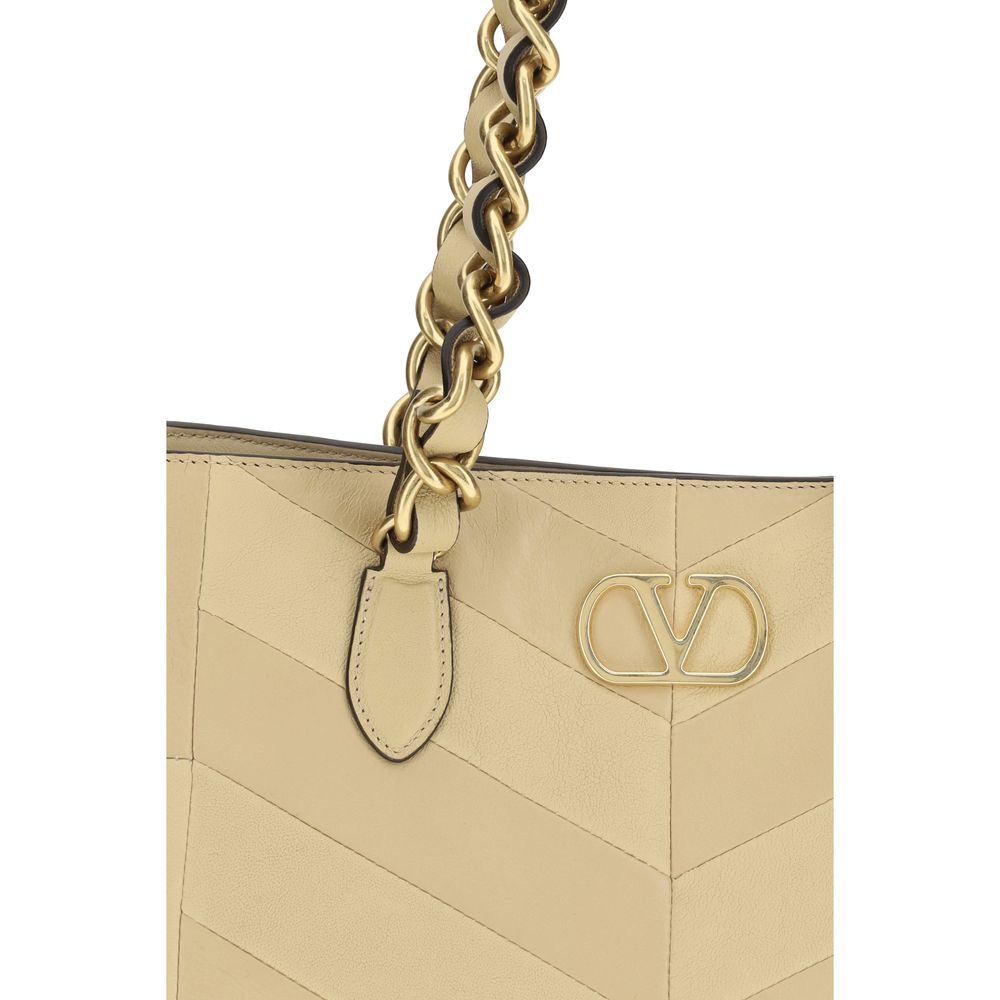 Valentino Garavani shoulder bag in gold-tone nappa leather / calfskin-4