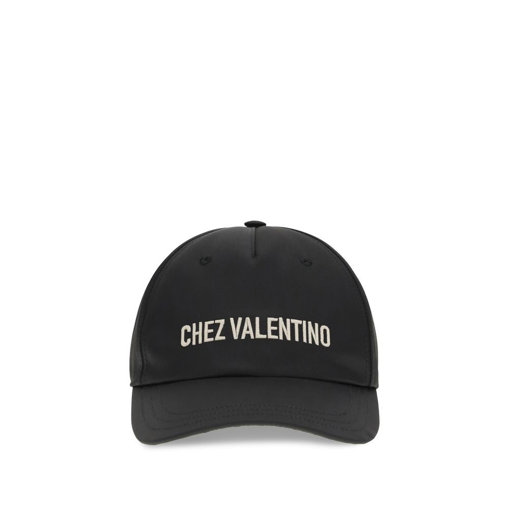Valentino Garavani Black Cotton Baseball Cap-1