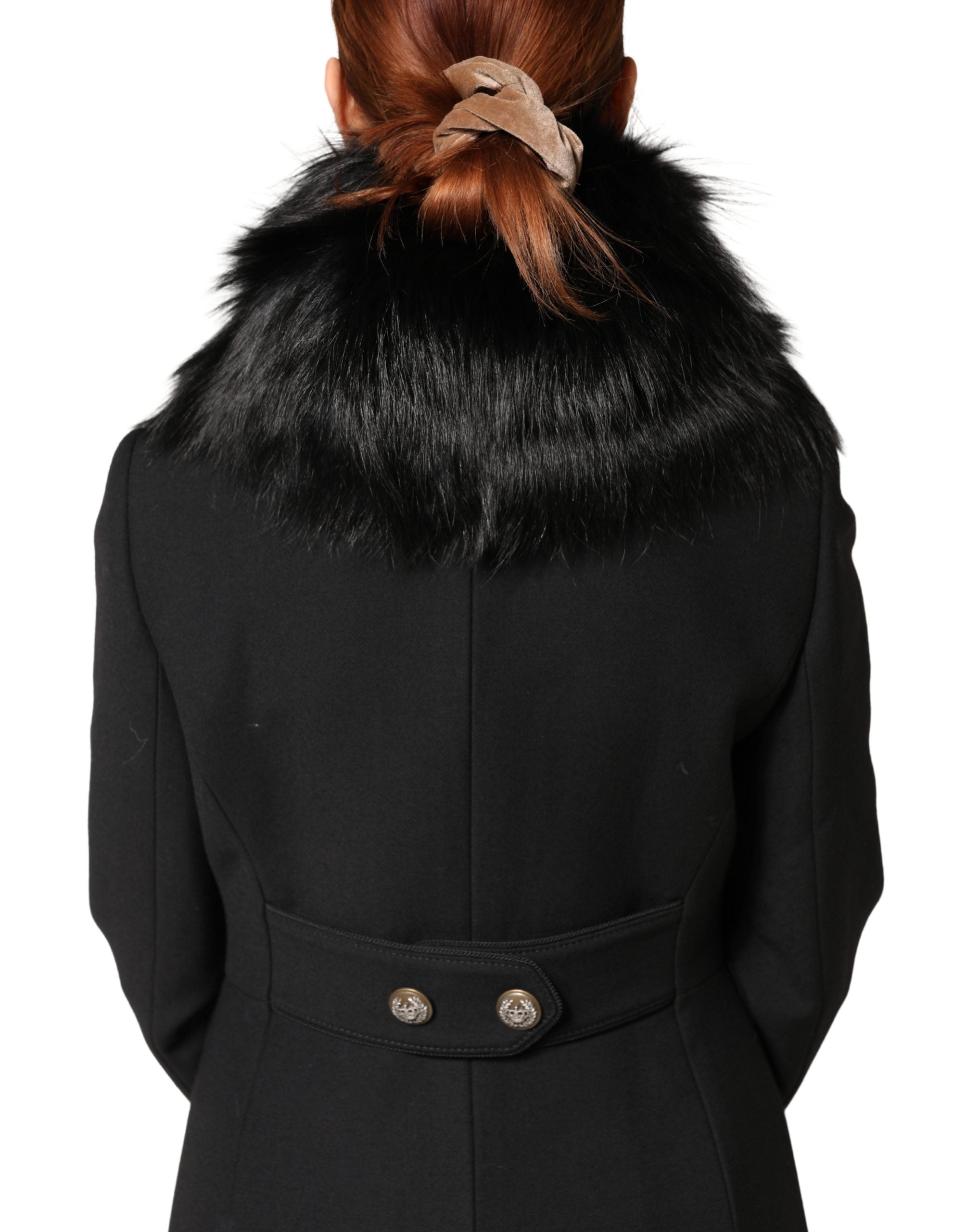 Dolce & Gabbana Black Fur Shoulder Collar Wrap Scarf Neck Scarf-3