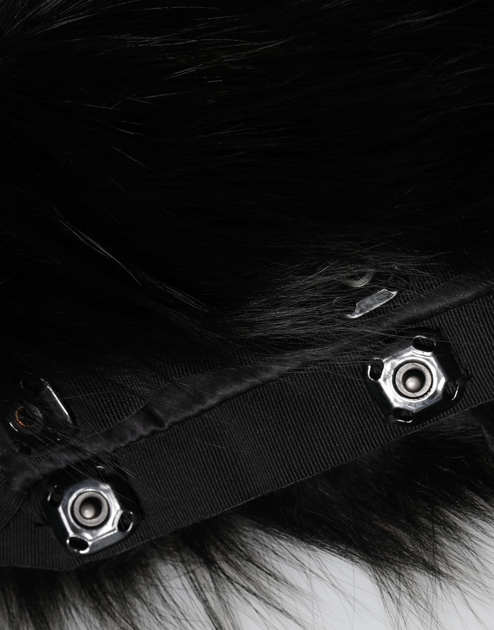 Dolce & Gabbana Black Fur Shoulder Collar Wrap Scarf Neck Scarf-6