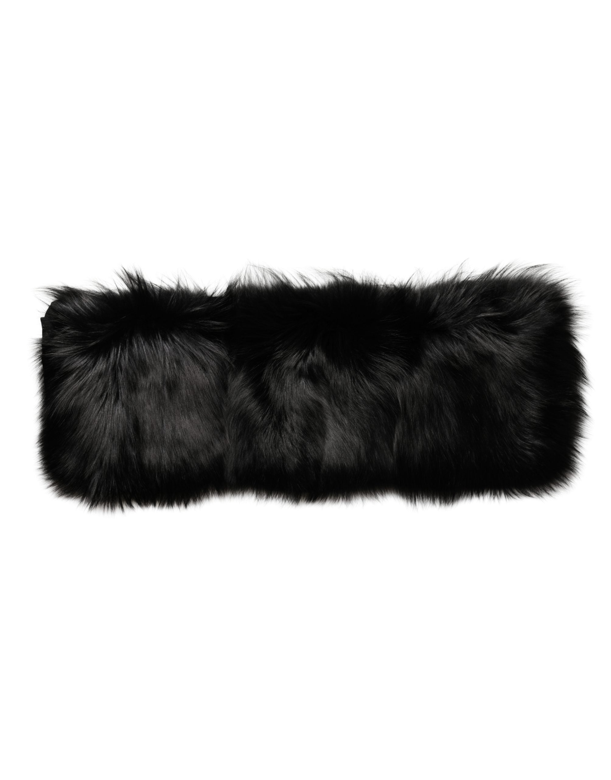 Dolce & Gabbana Black Fur Shoulder Collar Wrap Scarf Neck Scarf-7