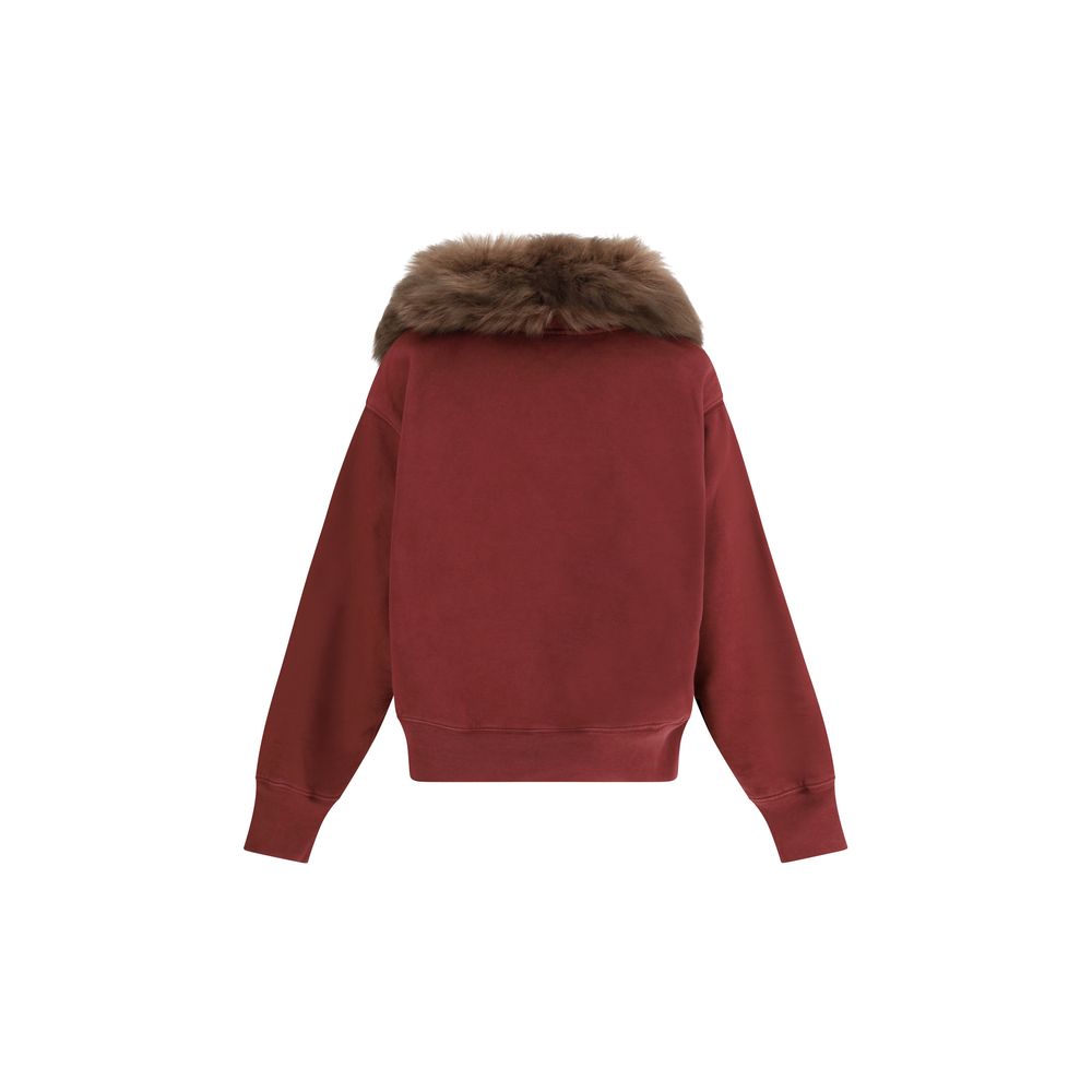 Prada Bordeaux Baumwoll-Sweatshirt-2