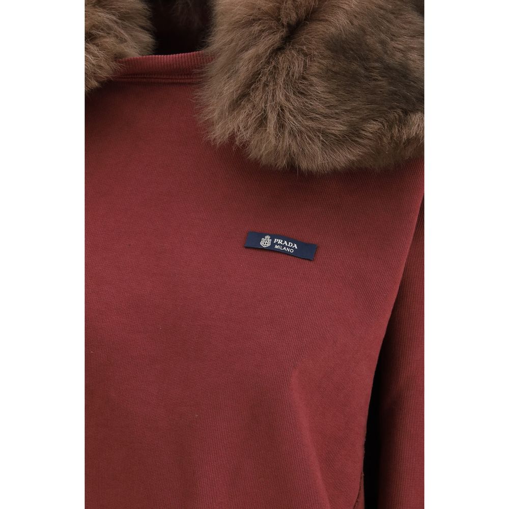Prada Bordeaux Baumwoll-Sweatshirt-3