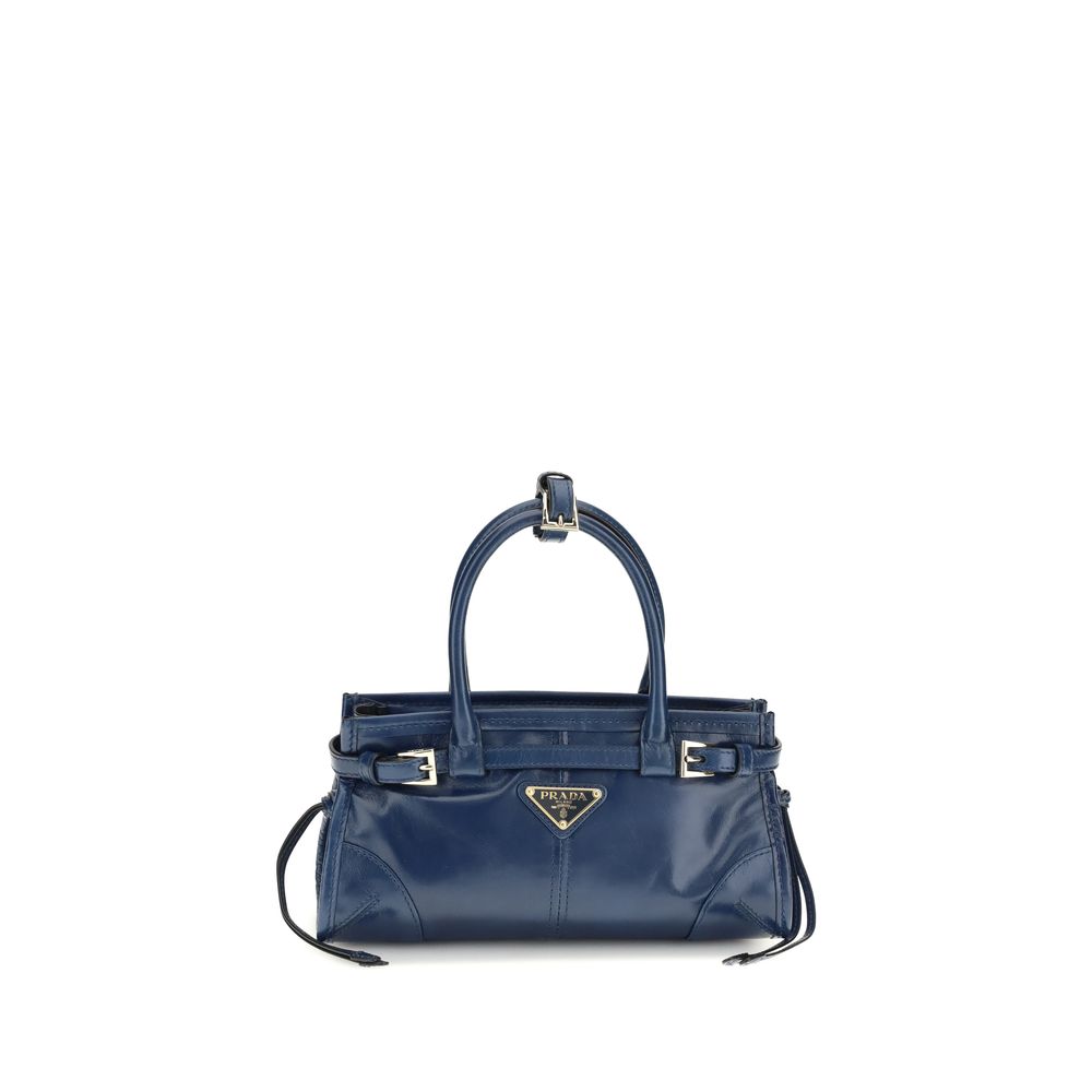 Prada Handtasche aus blauem Kalbsleder Bos Taurus-1