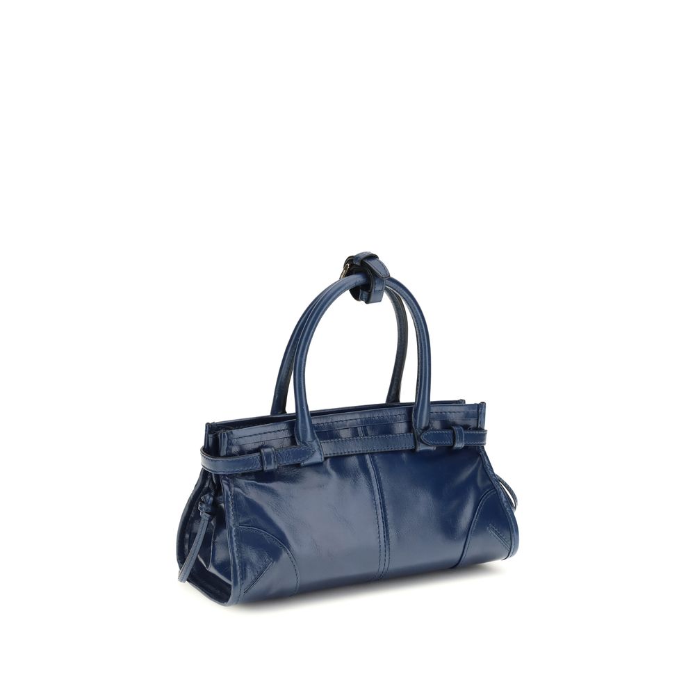 Prada Handtasche aus blauem Kalbsleder Bos Taurus-3