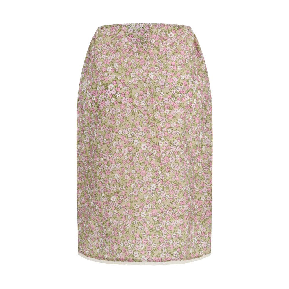 Prada Multicolor Nylon Midi Skirt-2