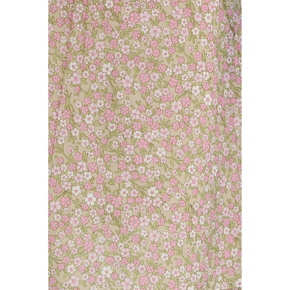 Prada Multicolor Nylon Midi Skirt-3