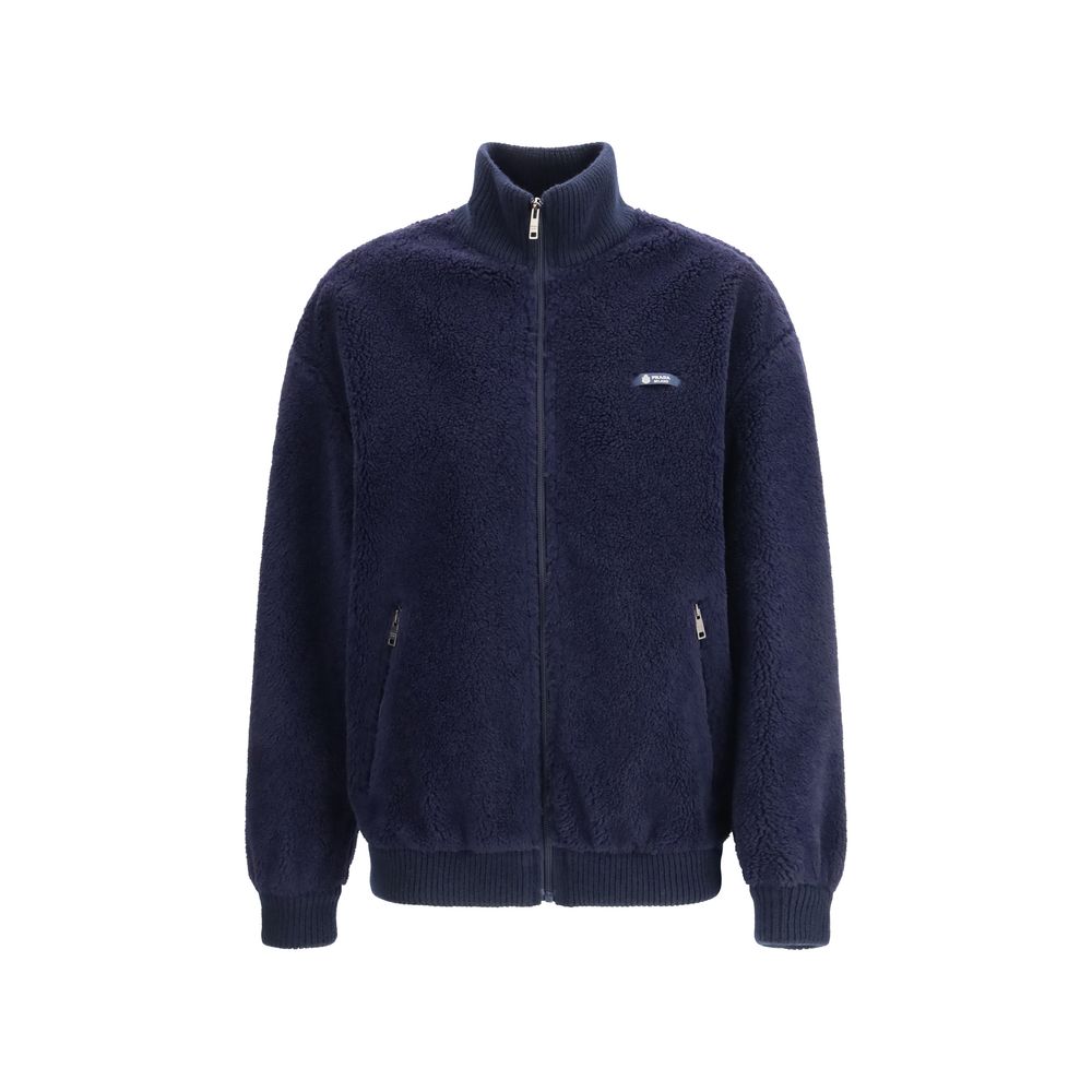 Prada Blaue Jacke aus Polyamid in voller Länge-1