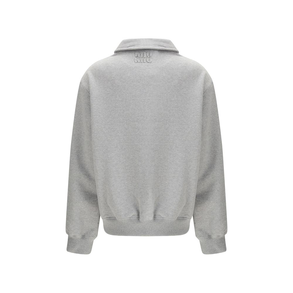 Miu Miu Grey Cotton Sweatshirt-2