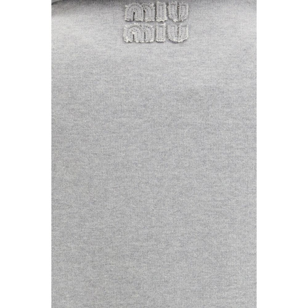 Miu Miu Grey Cotton Sweatshirt-4