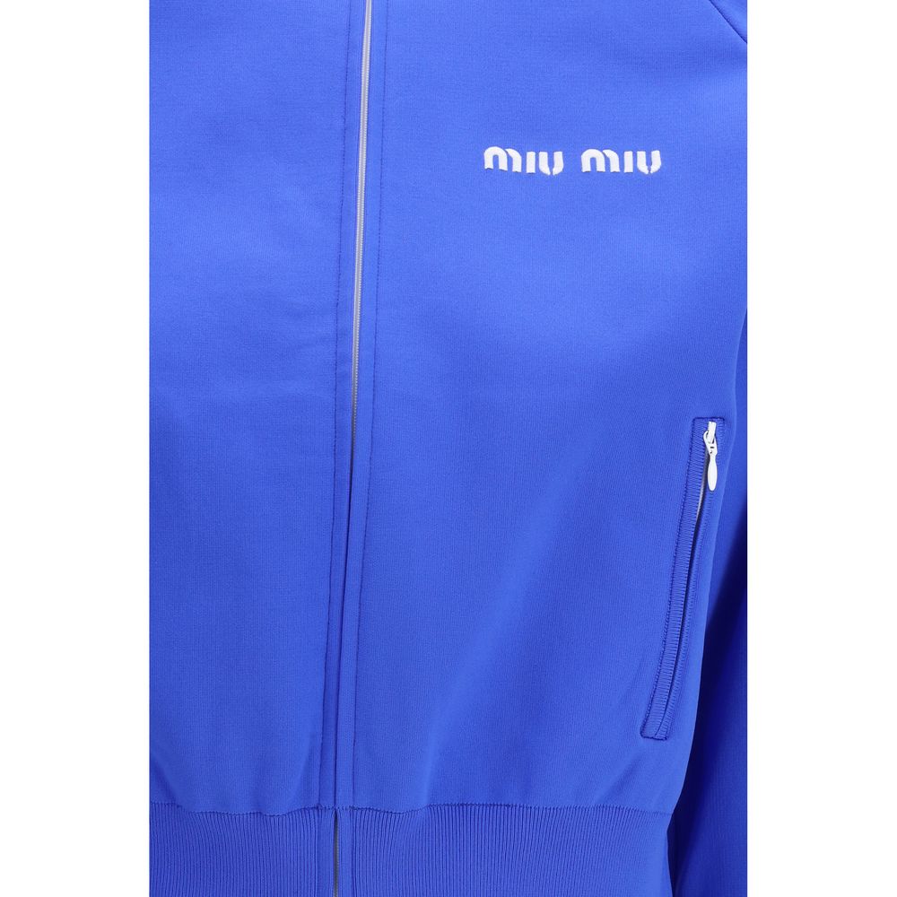 Miu Miu Blaues Polyamid-Sweatshirt-3