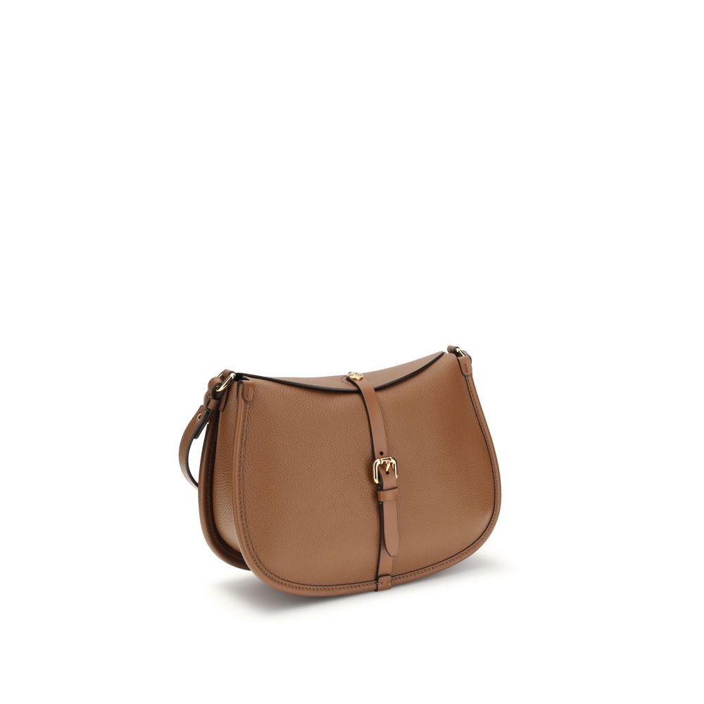 Etro Braune Kalbsleder Bos Taurus Schultertasche-2