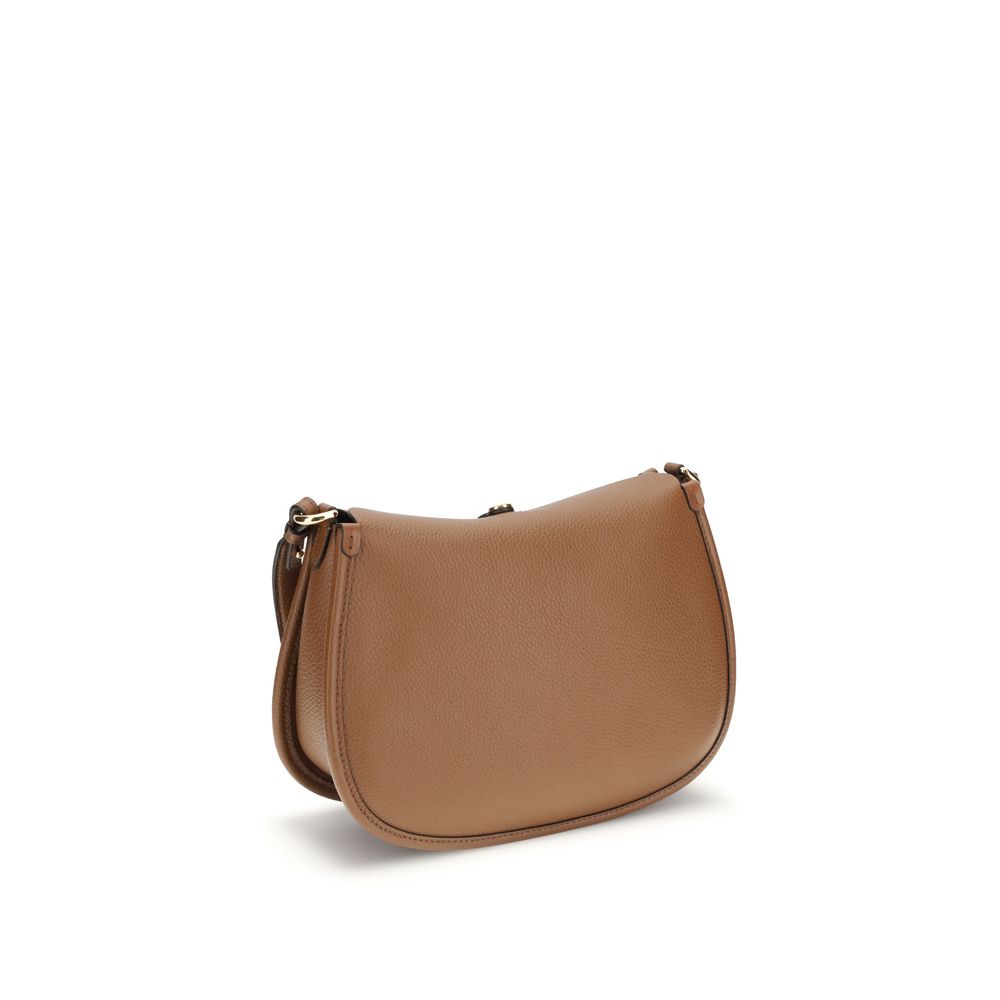 Etro Braune Kalbsleder Bos Taurus Schultertasche-3