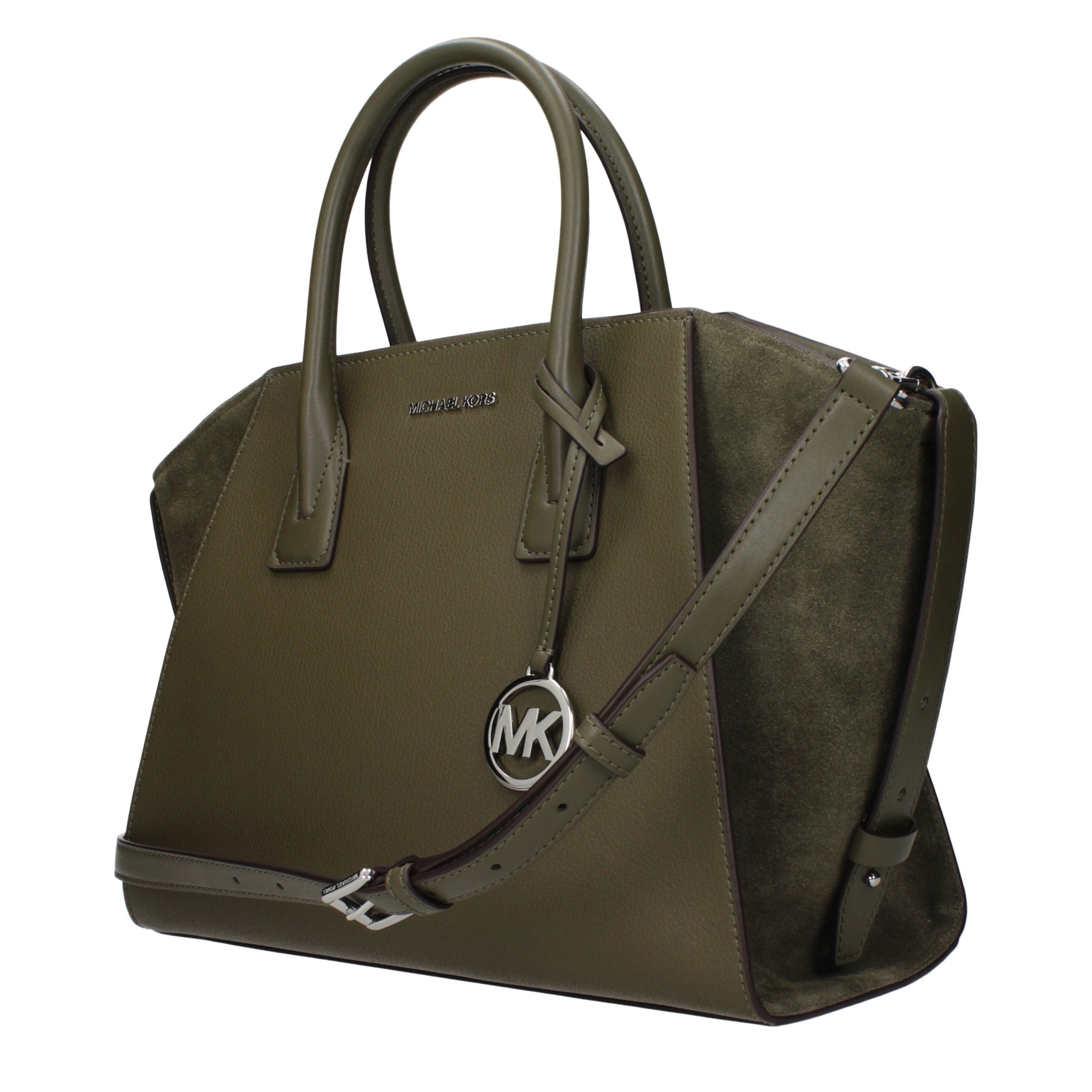 Michael Kors Grüne Lederhandtasche-2