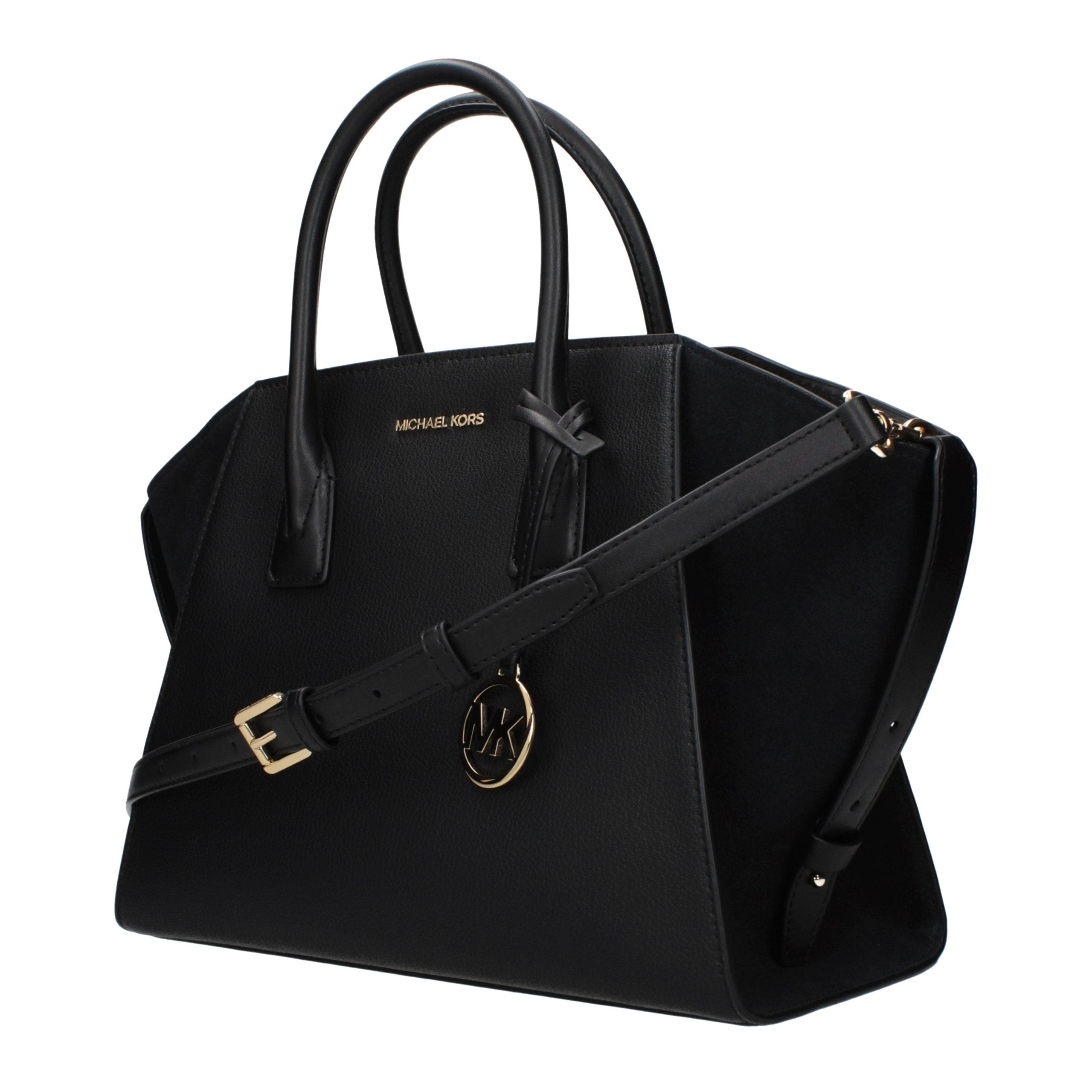 Michael Kors Schwarze Lederhandtasche-2