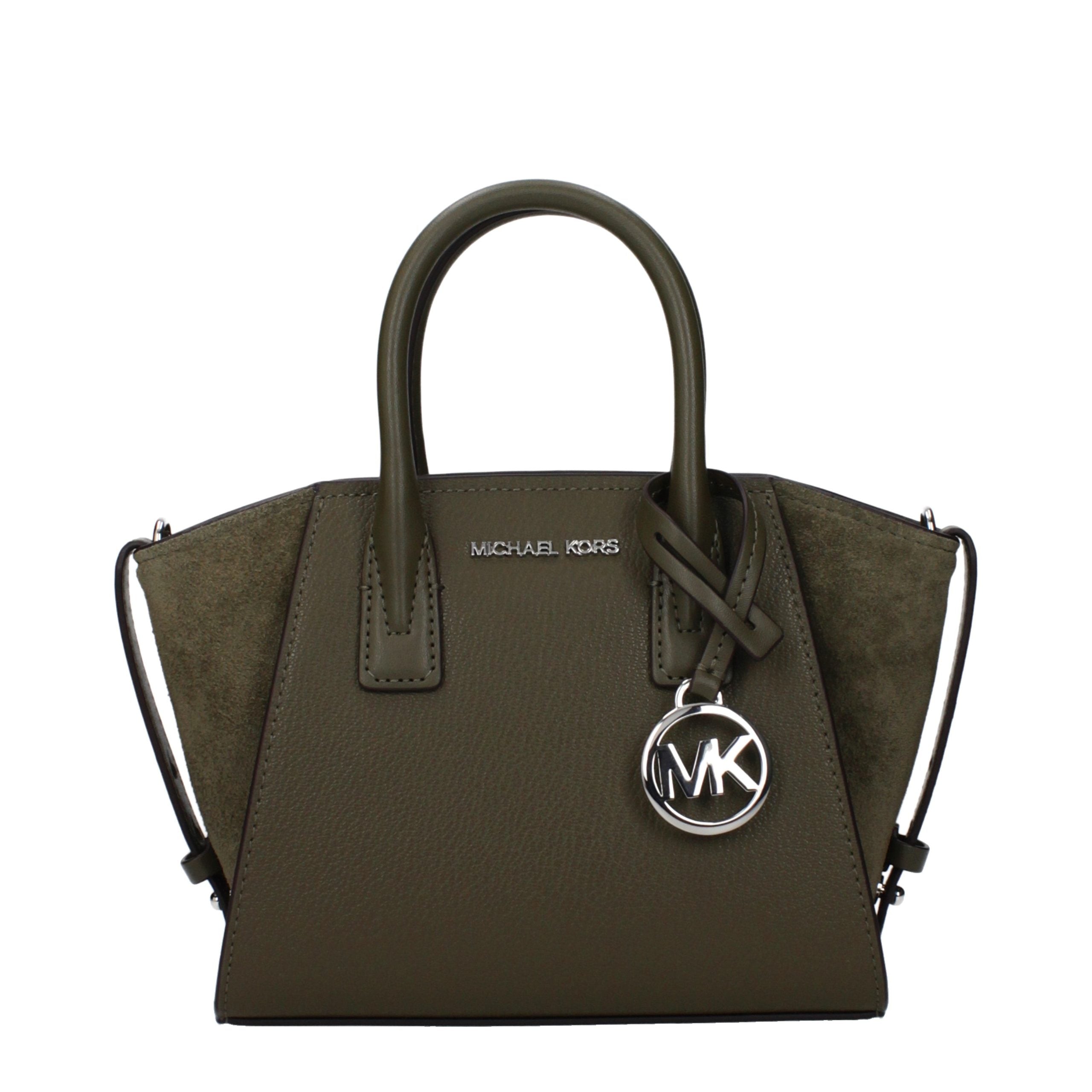 Michael Kors Grüne Lederhandtasche-1