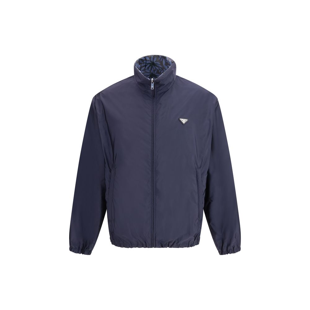 Prada Blaue Shell-Jacke aus recyceltem Polyamid-1