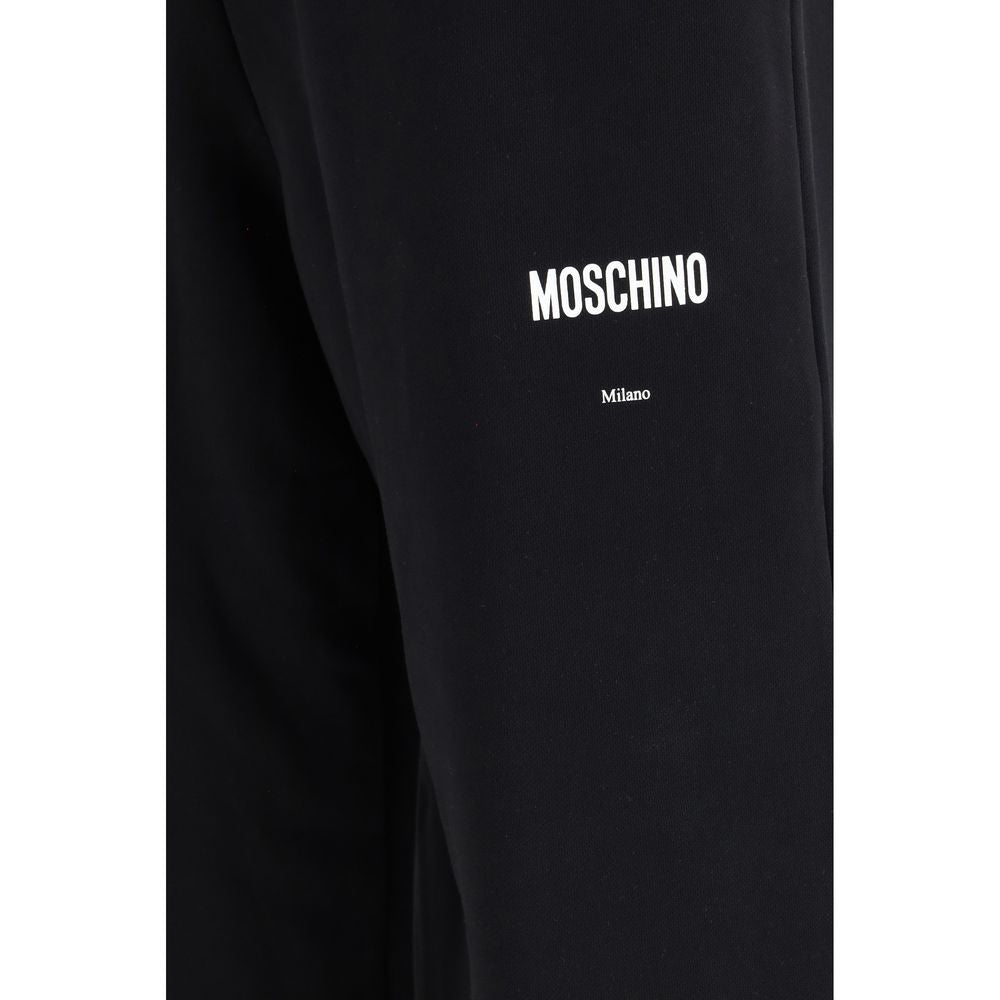Moschino Black Cotton Casual Trousers-3