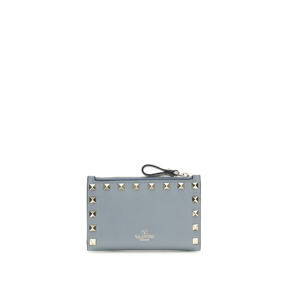 Valentino Garavani Bos Taurus blue calfskin wallet-1