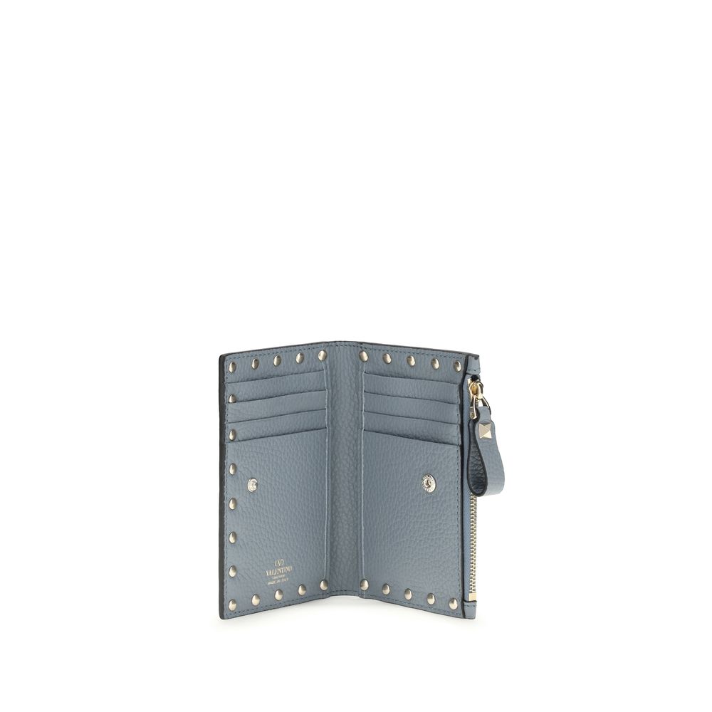 Valentino Garavani Bos Taurus blue calfskin wallet-3