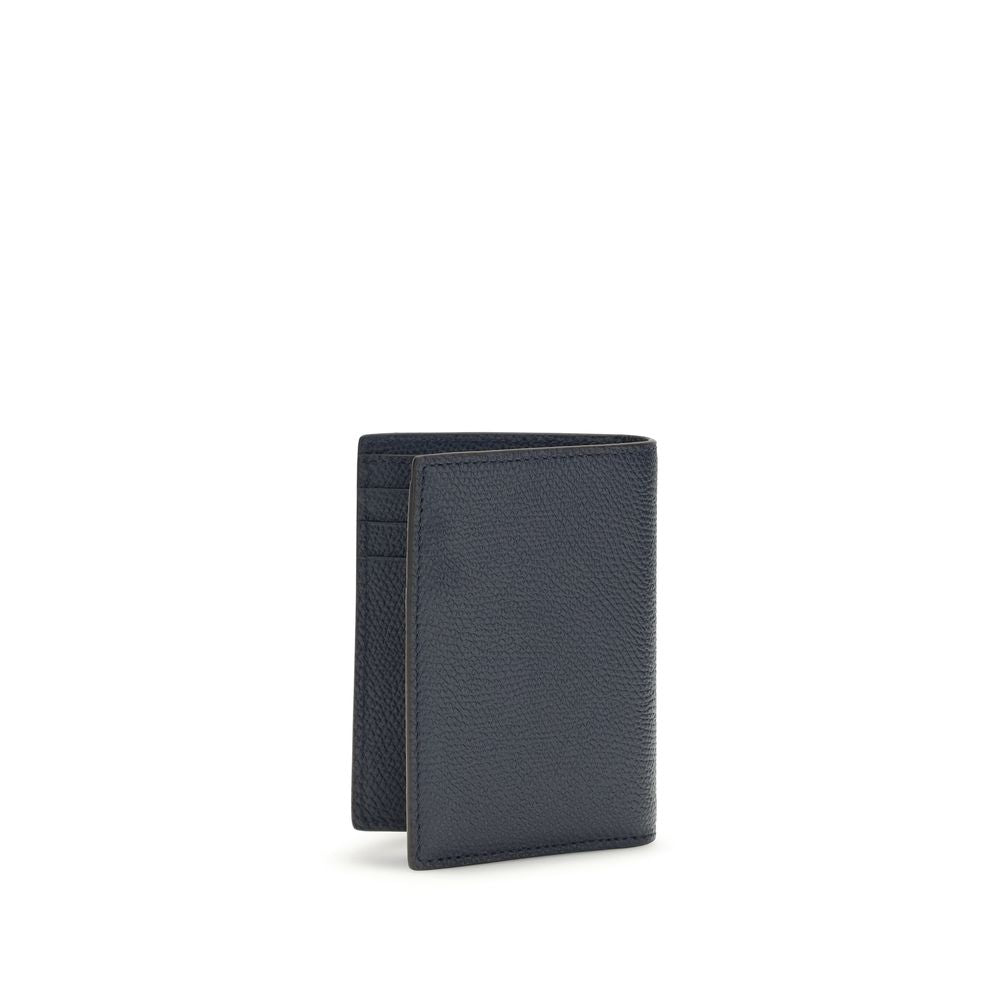 Valentino Garavani Bos Taurus blue calfskin wallet-2